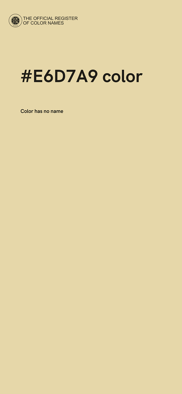 #E6D7A9 color image