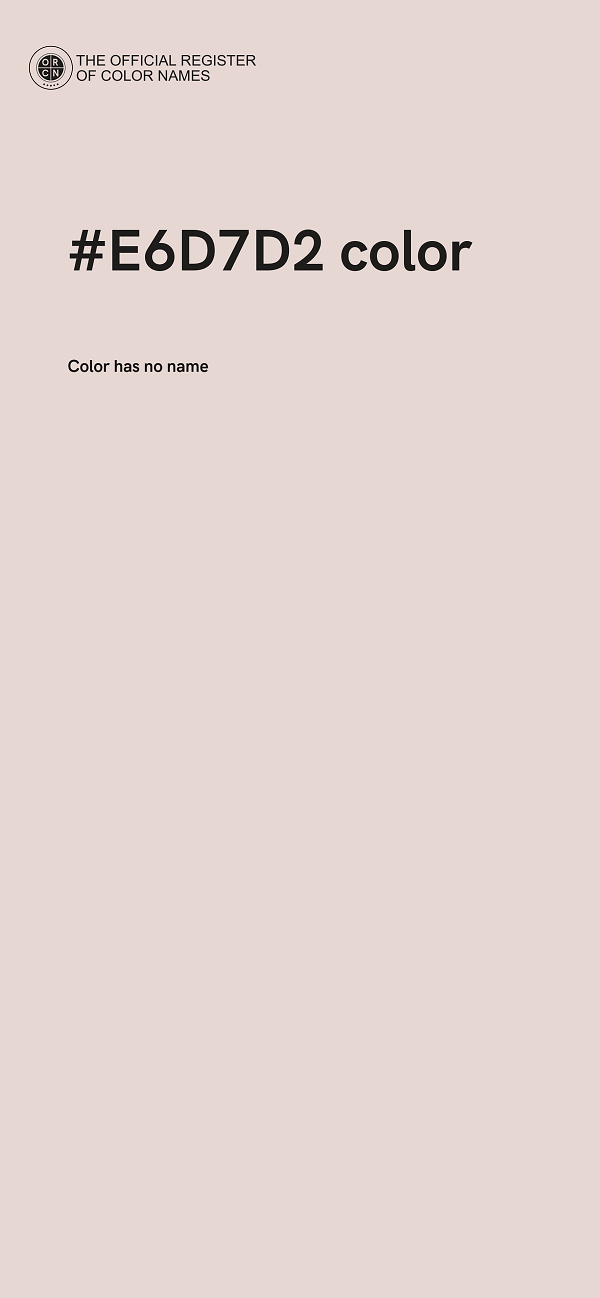 #E6D7D2 color image