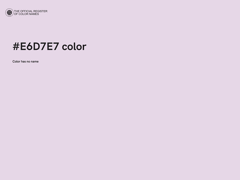 #E6D7E7 color image