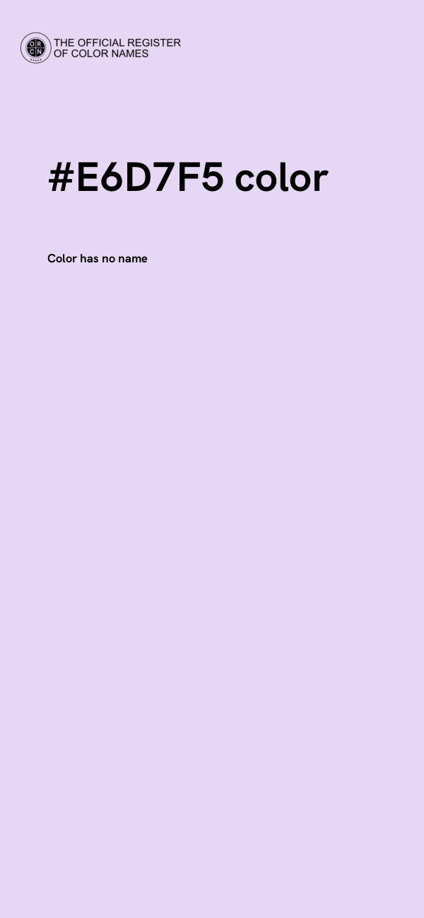 #E6D7F5 color image