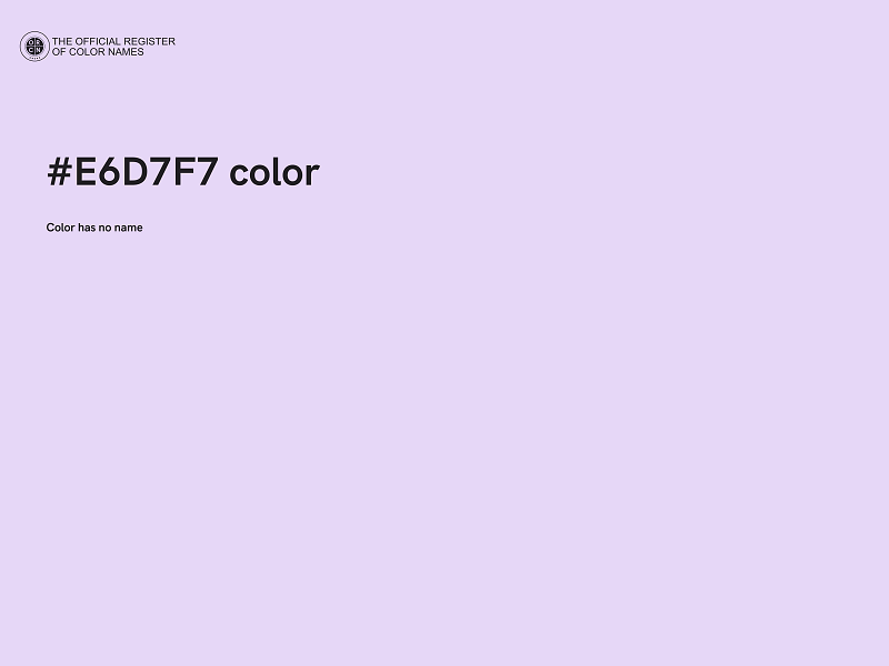 #E6D7F7 color image