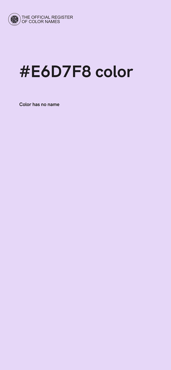 #E6D7F8 color image