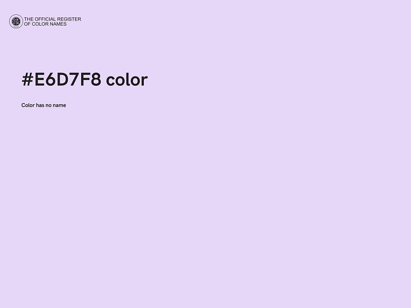#E6D7F8 color image
