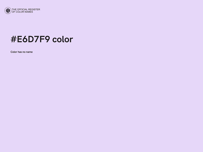 #E6D7F9 color image