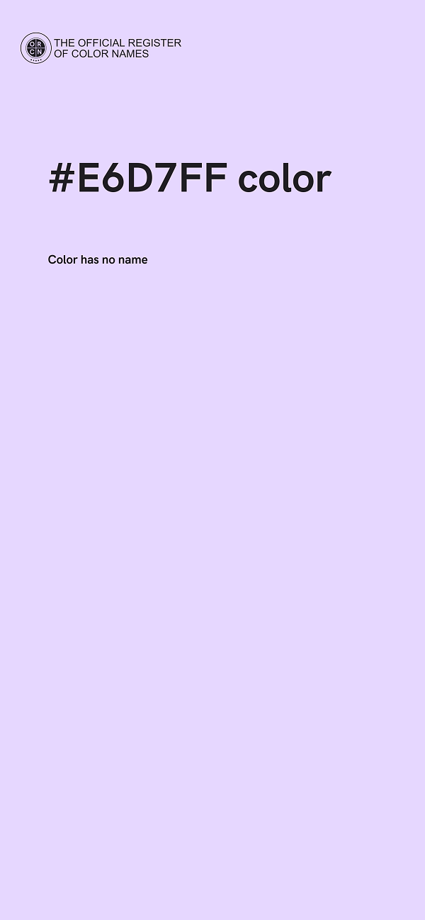 #E6D7FF color image