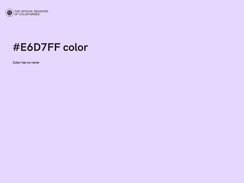 #E6D7FF color image