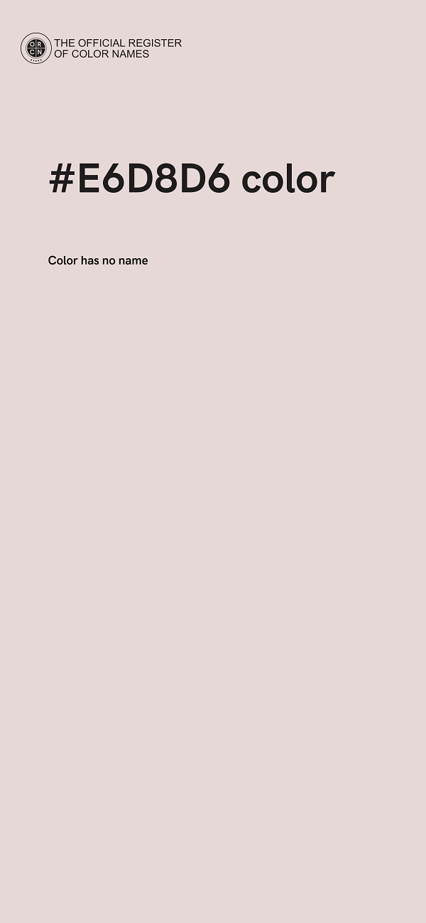 #E6D8D6 color image