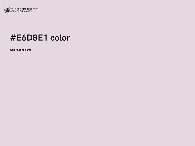 #E6D8E1 color image