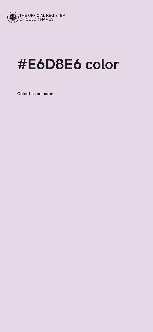 #E6D8E6 color image