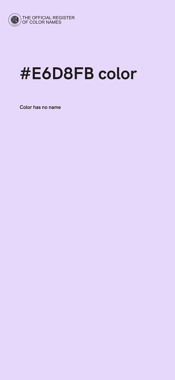 #E6D8FB color image