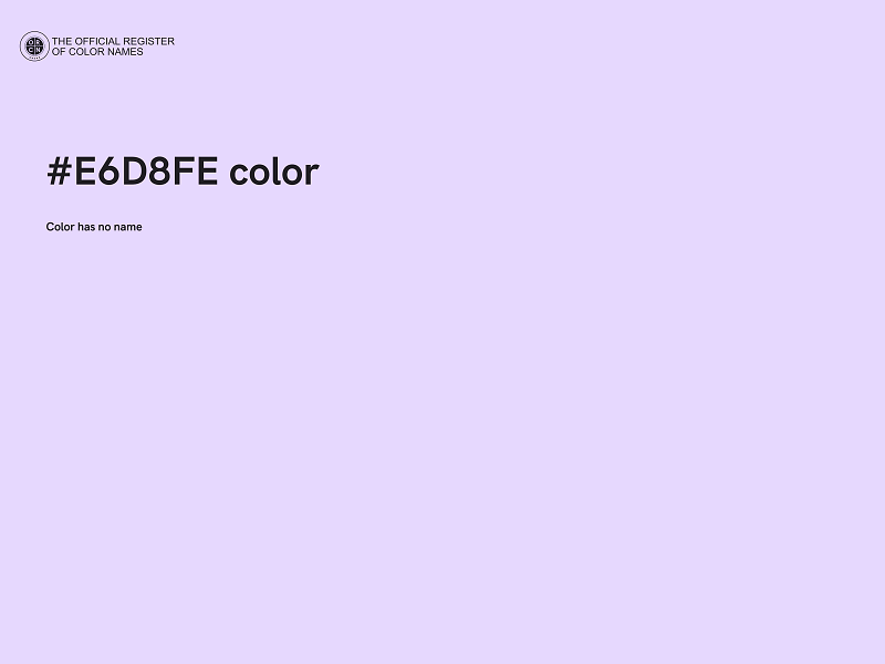#E6D8FE color image