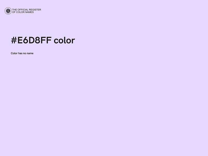 #E6D8FF color image