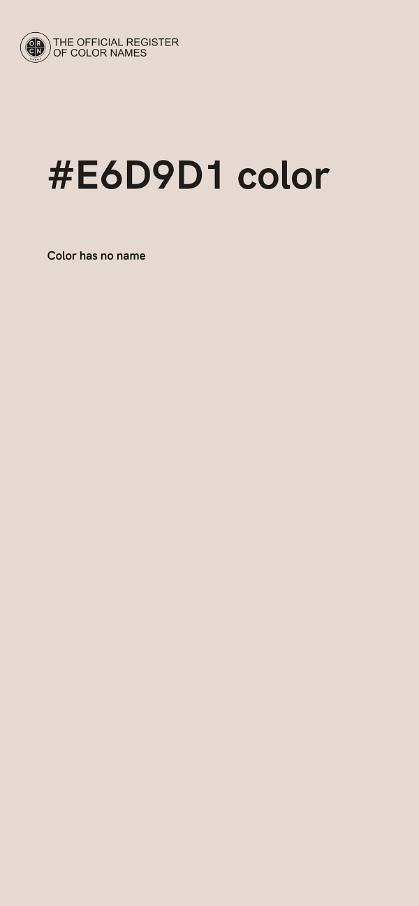 #E6D9D1 color image