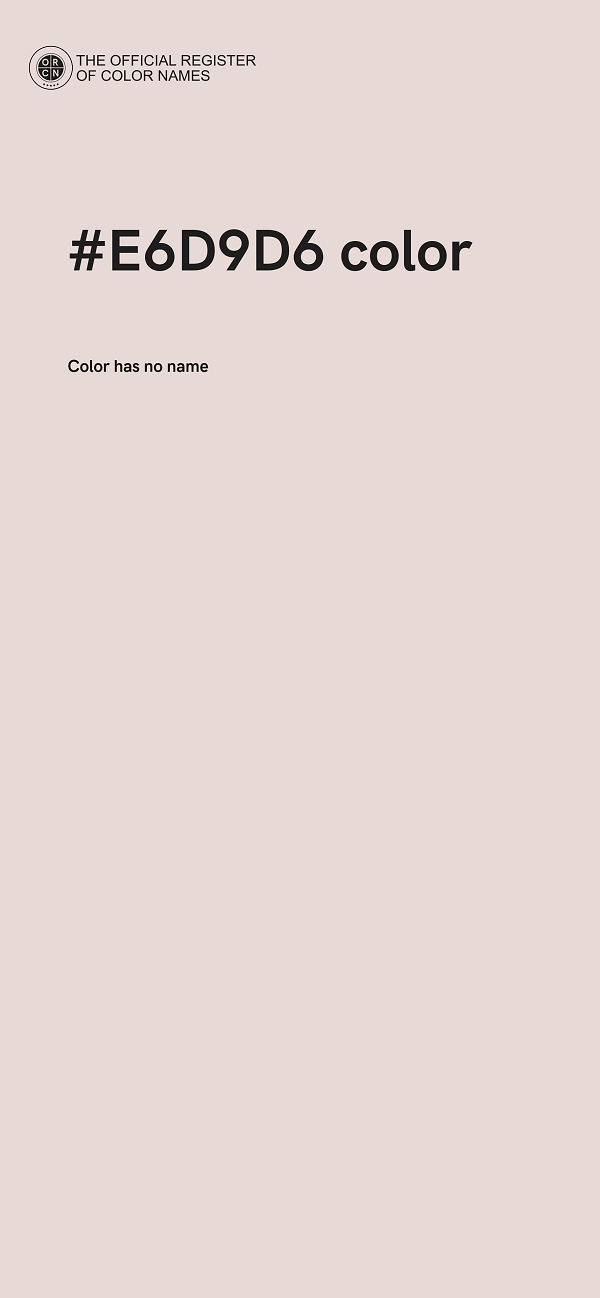 #E6D9D6 color image