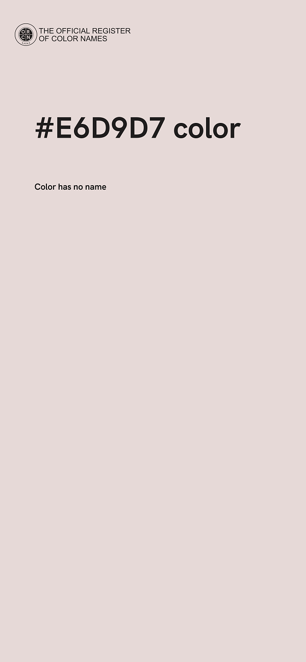 #E6D9D7 color image