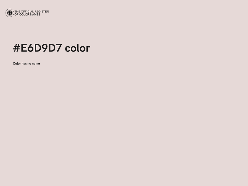 #E6D9D7 color image