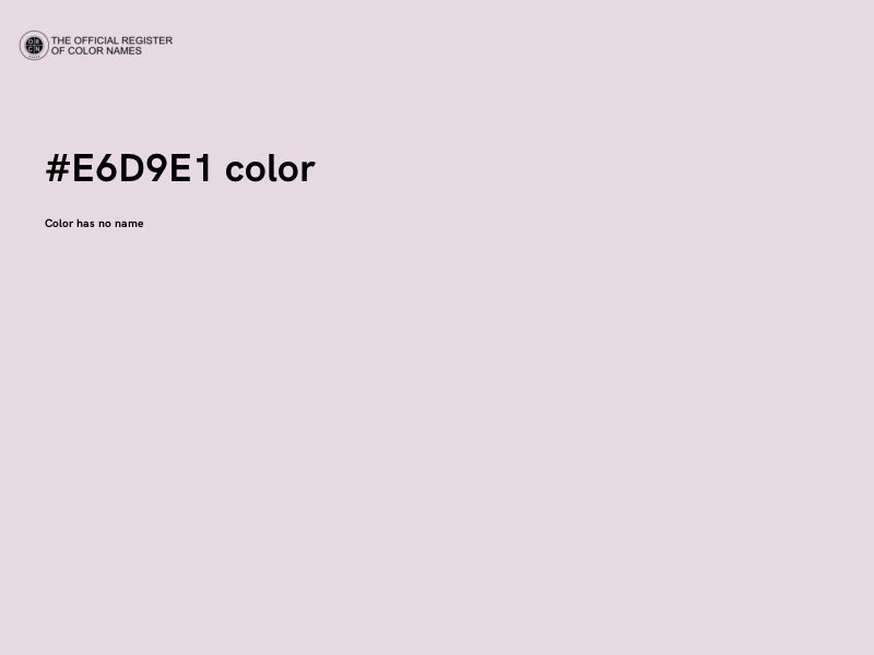 #E6D9E1 color image