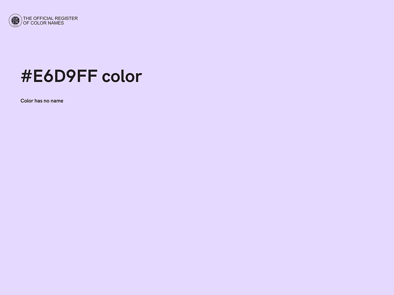 #E6D9FF color image