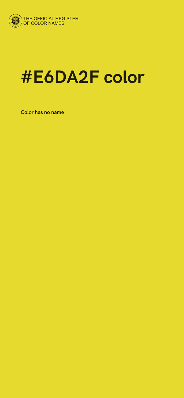 #E6DA2F color image