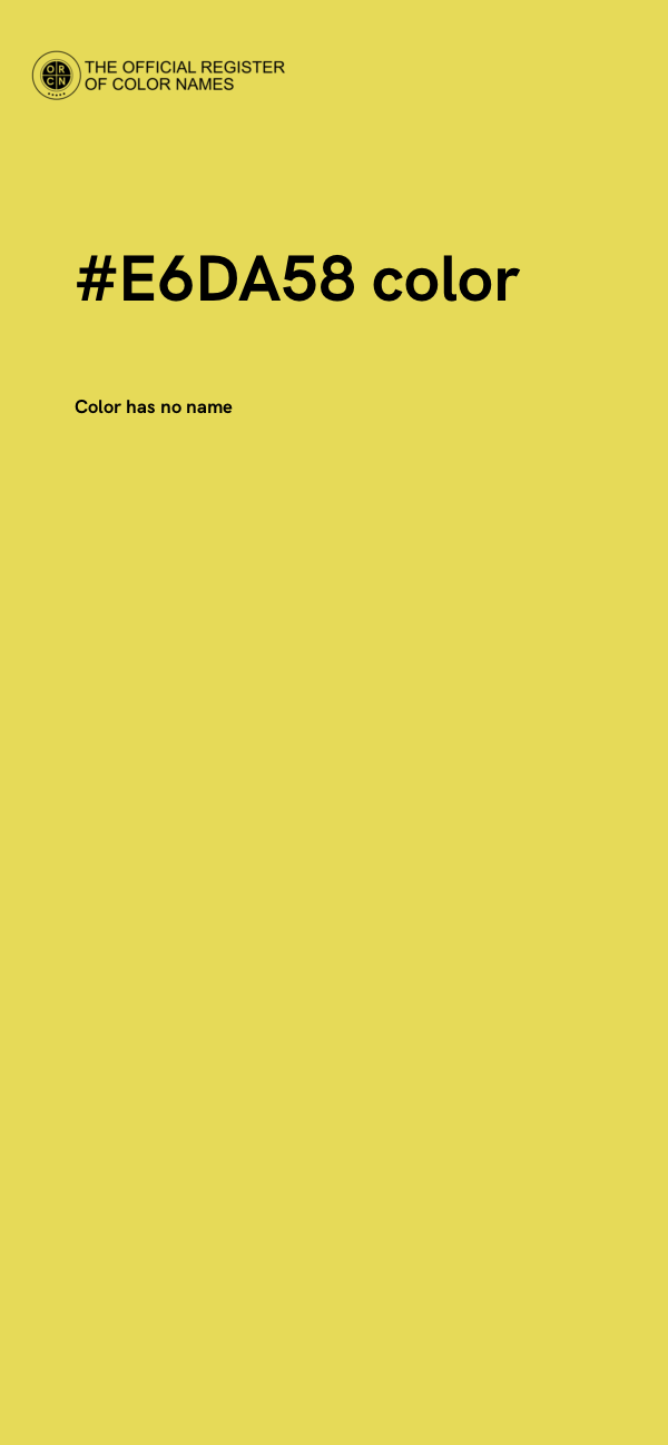 #E6DA58 color image
