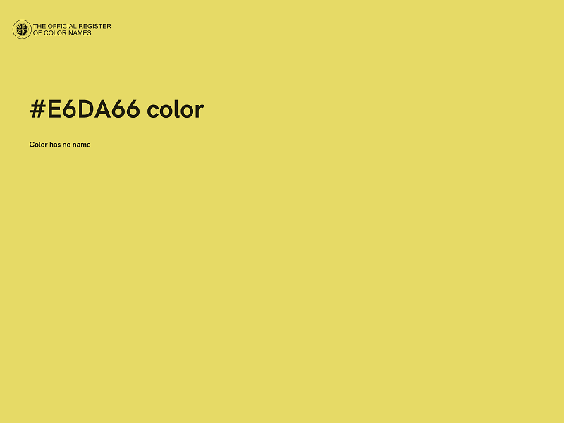 #E6DA66 color image