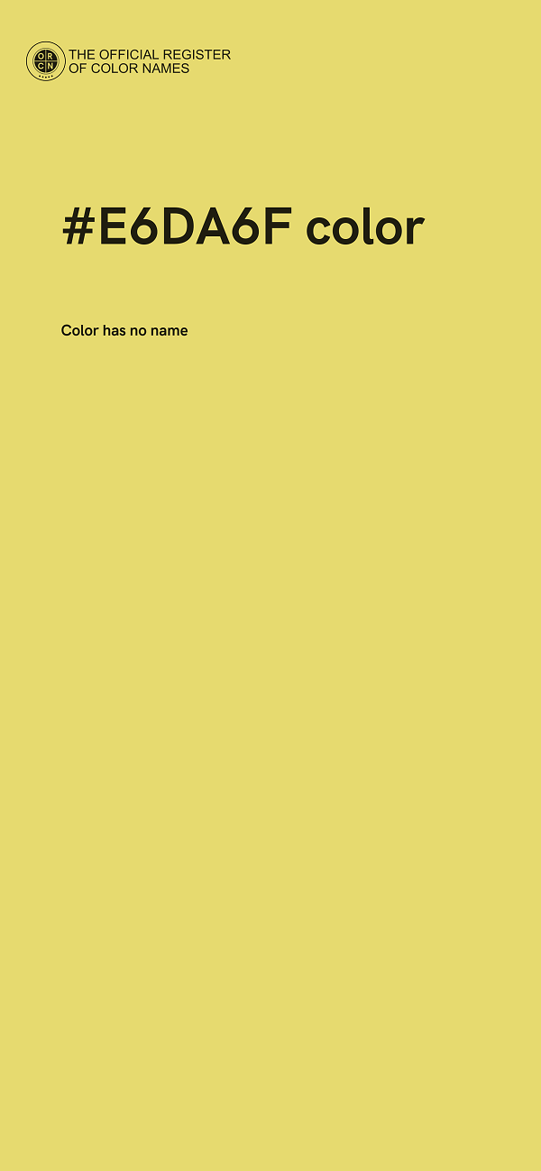 #E6DA6F color image