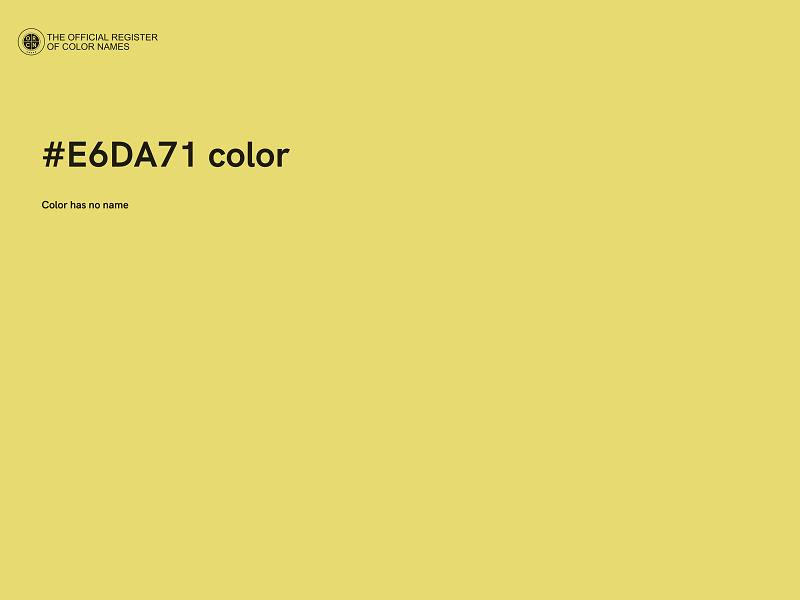 #E6DA71 color image