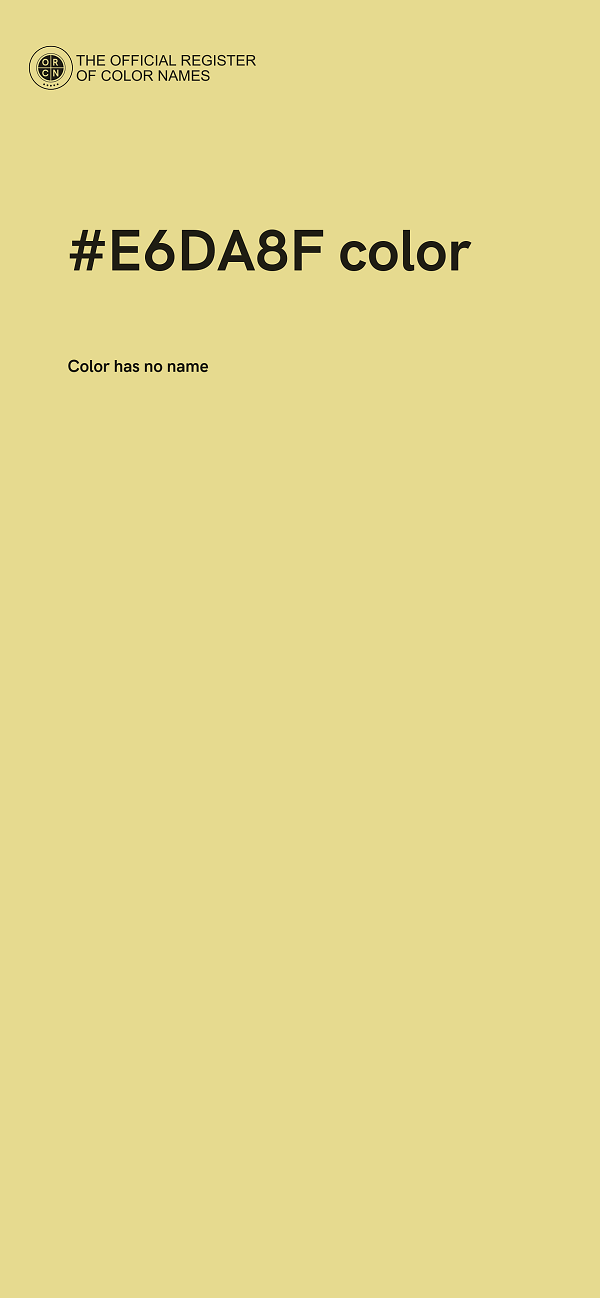 #E6DA8F color image