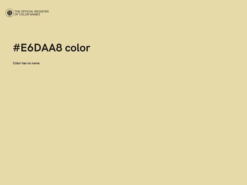 #E6DAA8 color image