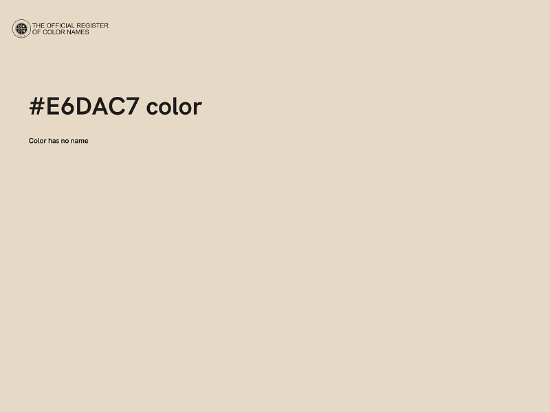 #E6DAC7 color image