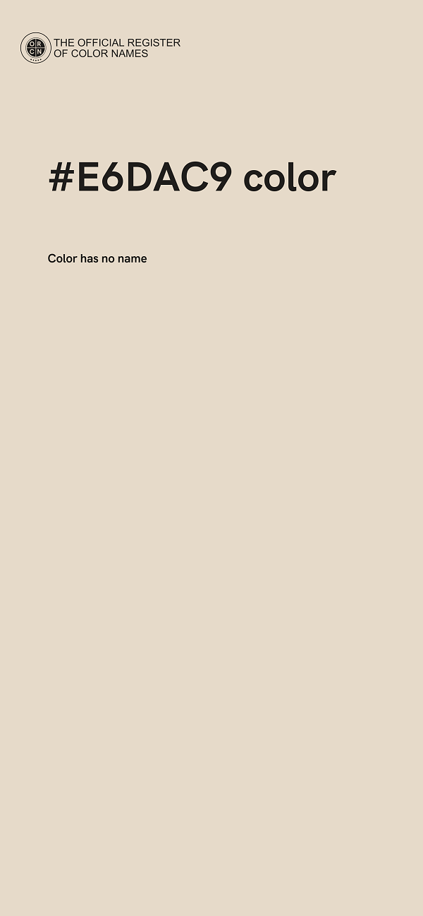 #E6DAC9 color image