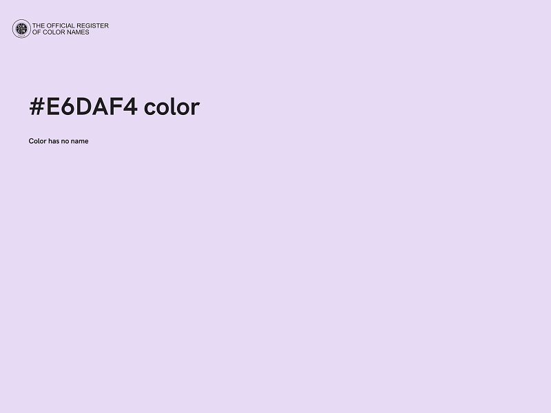 #E6DAF4 color image