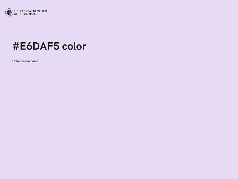 #E6DAF5 color image