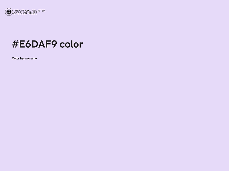 #E6DAF9 color image