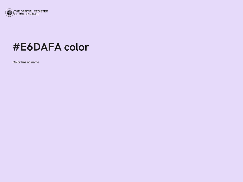 #E6DAFA color image