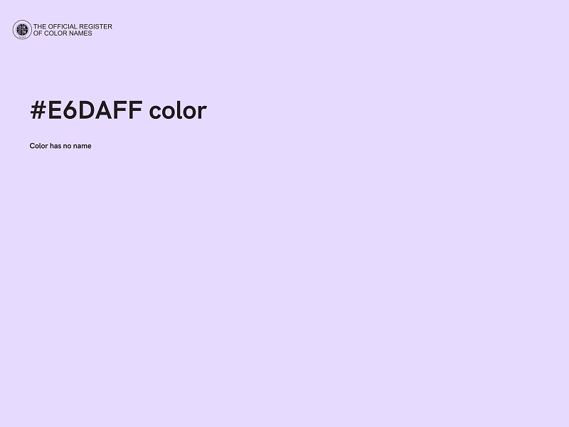 #E6DAFF color image