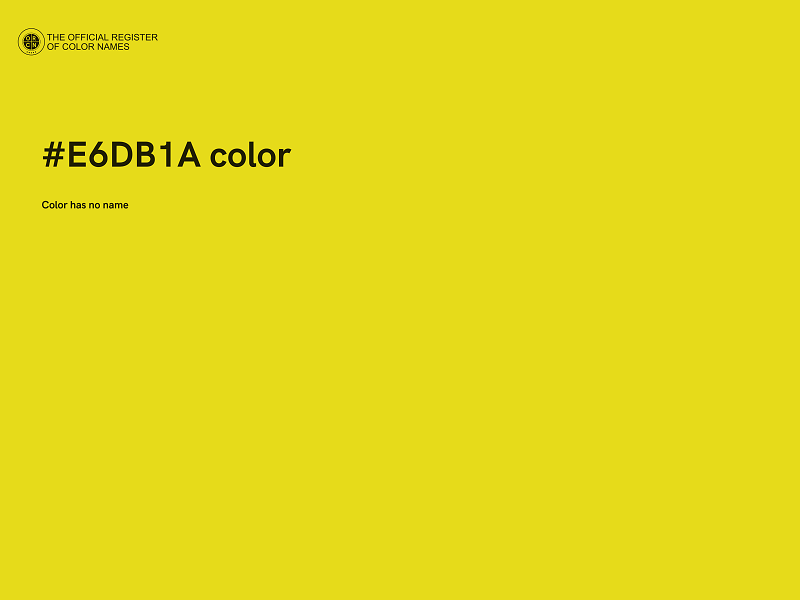 #E6DB1A color image