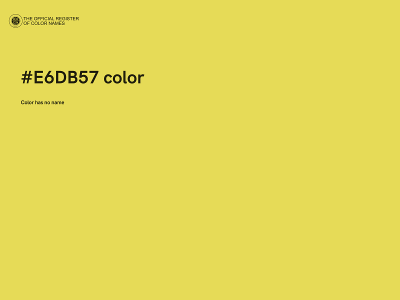 #E6DB57 color image