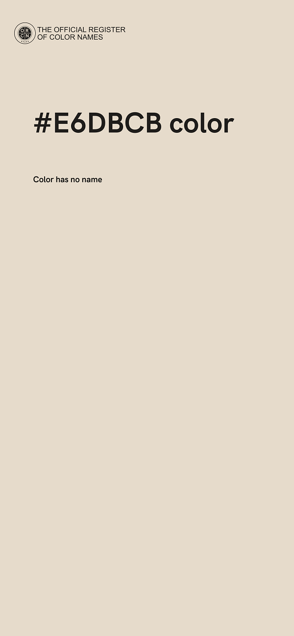 #E6DBCB color image