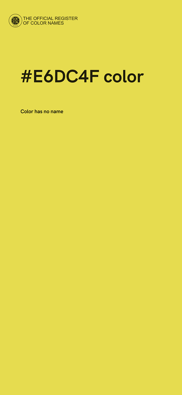 #E6DC4F color image
