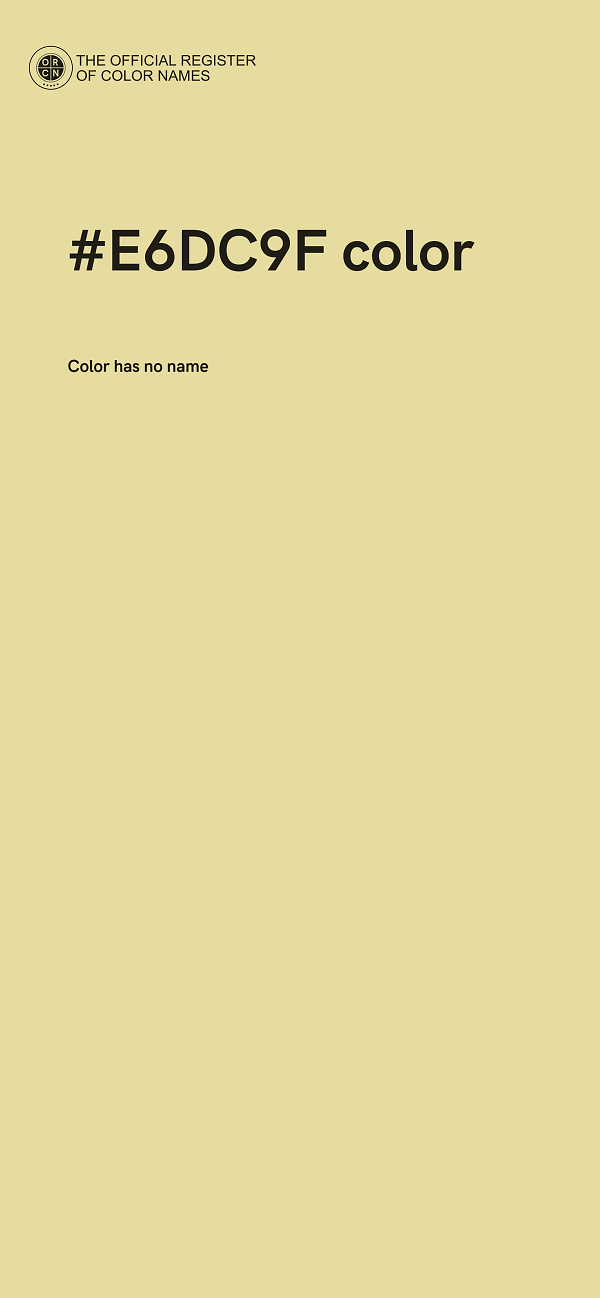 #E6DC9F color image