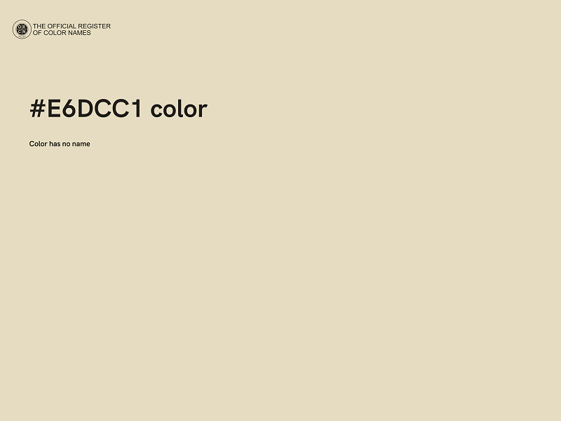 #E6DCC1 color image