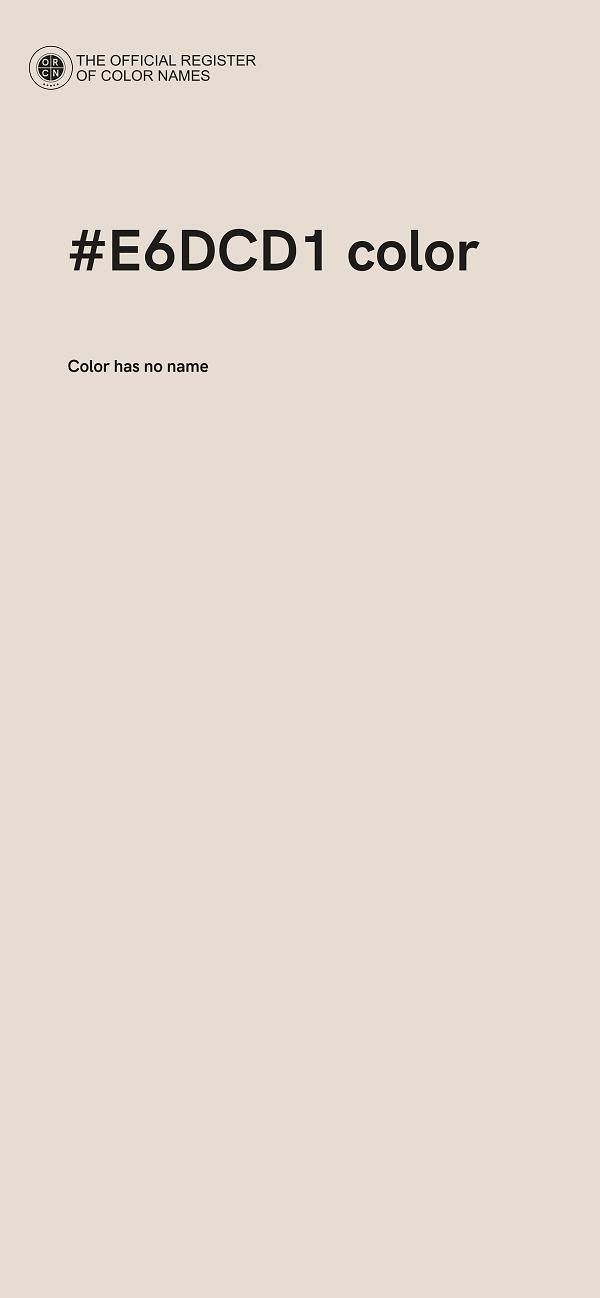 #E6DCD1 color image