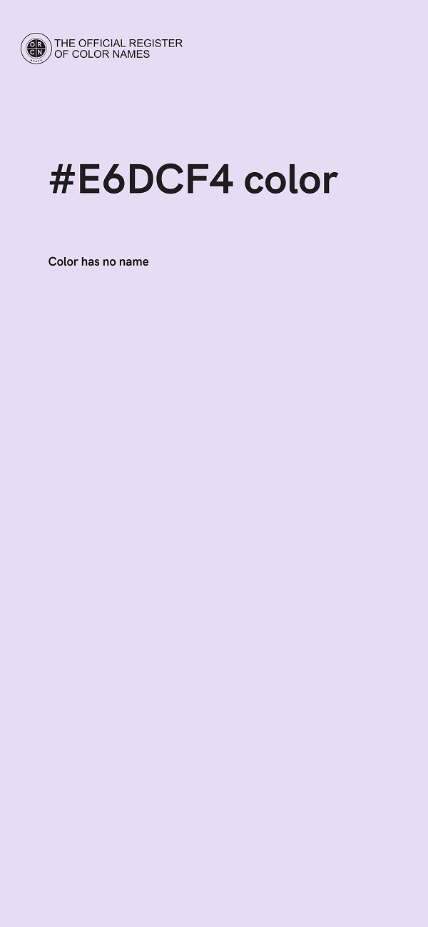 #E6DCF4 color image