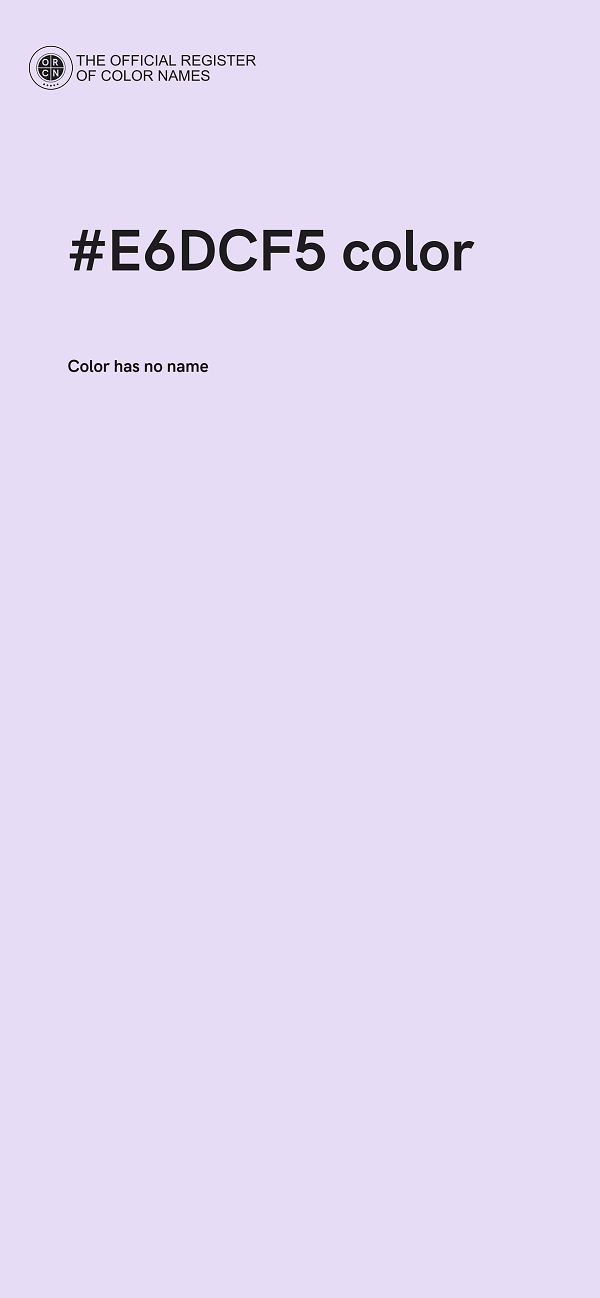 #E6DCF5 color image