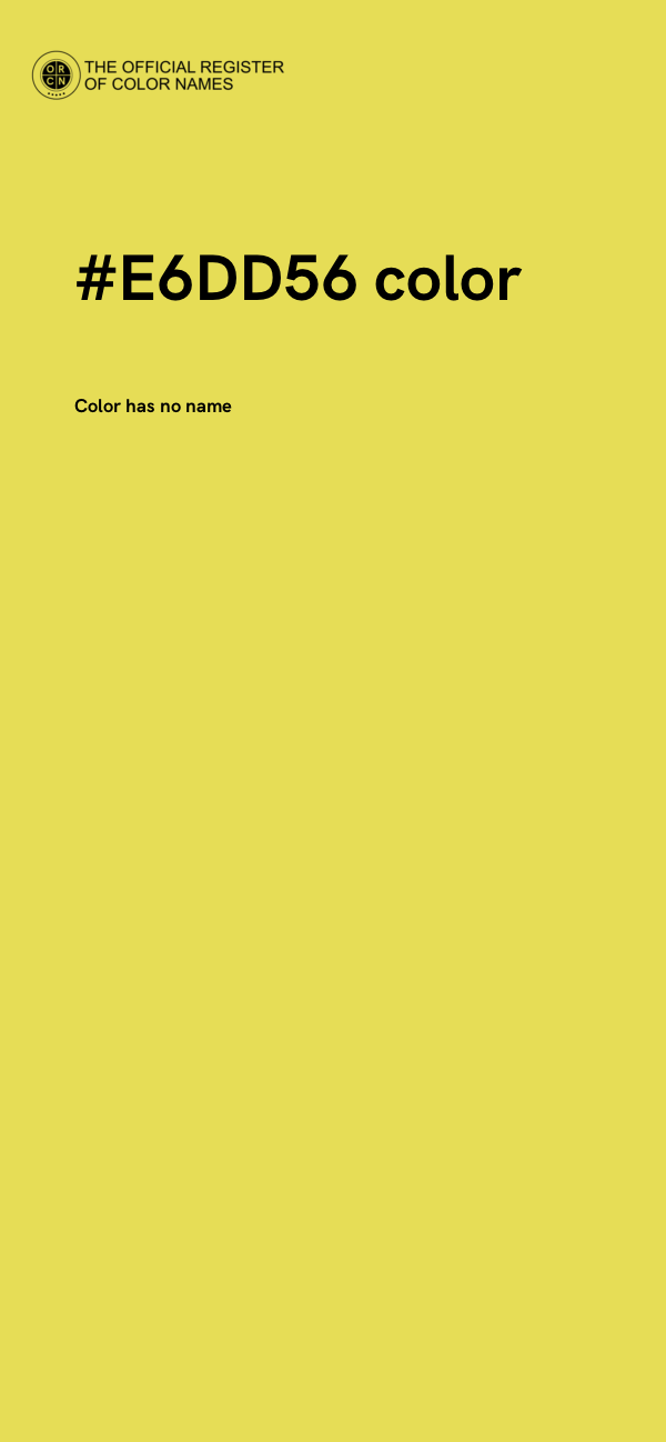 #E6DD56 color image