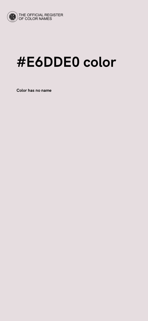 #E6DDE0 color image