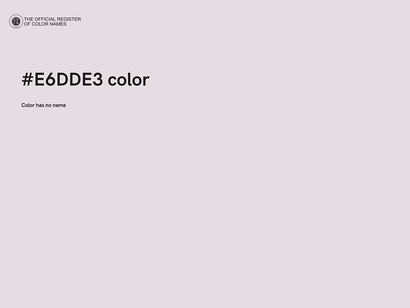 #E6DDE3 color image