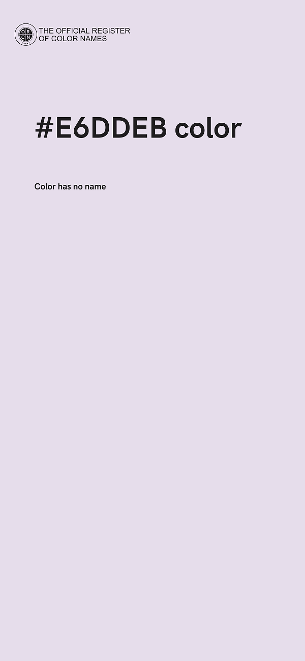 #E6DDEB color image