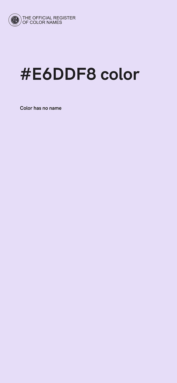 #E6DDF8 color image